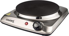 img 2 attached to Courant Electric Hotplate: Efficient Single Buffet Countertop Burner, 1000W Portable Cooktop with Stainless Steel Finish