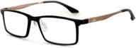 alumni rx04: black/gold +2.00 men's reading glasses with rx-able titanium frames - optical-quality necessity logo