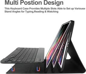 img 1 attached to iPad 8th Generation Keyboard Case with Pencil Holder - Detachable Bluetooth, Backlit Folio Cover - Compatible with iPad 8th 2020/7th 2019/Air 3