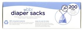 img 2 attached to Ubbi одноразовые пакеты для подгузников: с лавандовым ароматом, легко завязывающиеся вкладки, экологичные, 200 шт.