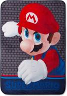 🍄 super mario bros children's plush throw blanket - 46x60 logo