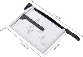 img 3 attached to 📐 A4 Paper Cutter Trimmer Photo Guillotine with Dual Paper Guide Bars - Enhanced Security for Precision Cutting of Paper, Photos, and Labels in White