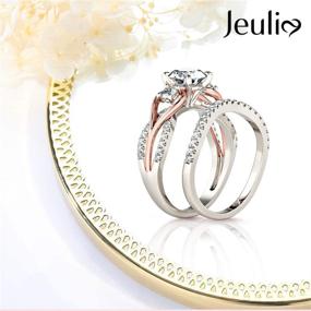 img 2 attached to 💍 Jeulia Sterling Engagement & Anniversary Promise Women's Jewelry