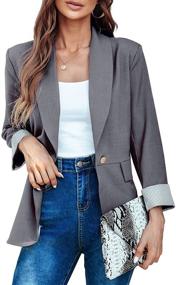 img 4 attached to 👚 Stylish Genhoo Blazers Jackets Cardigans for Women: Ultimate Fashion in Women's Clothing