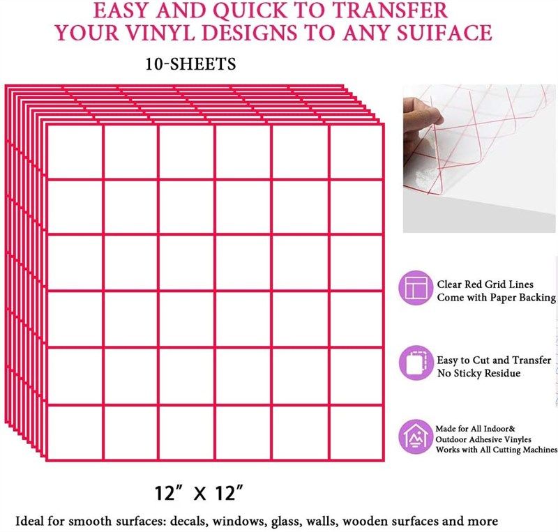 Craft Set: 28 Permanent Adhesive Vinyl Sheets 12''x12'' +…