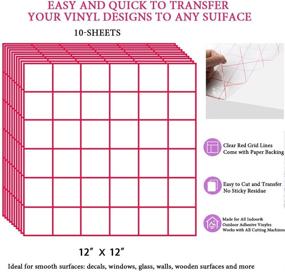 img 2 attached to Craft Set: 28 Permanent Adhesive Vinyl Sheets 12''x12'' + 10 Clear Vinyl Transfer Tape + 5 Weeding Tools | Removable Adhesive Vinyl Bundle for Cricut Silhouette Cameo | Ideal for Decals, Signs, and Decoration Projects