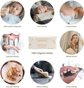 img 3 attached to 🌿 Premium Organic Cotton Dry Baby Wipes - Gentle Care for Sensitive Skin | 600 Dual-Use Wet and Dry Wipes | Ideal for Baby and Adult Skin