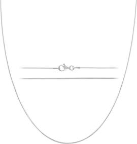 img 4 attached to 💎 Stylish Boys' Jewelry: KISPER Sterling Silver 0.8mm Necklace - Exceptional Quality!
