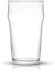 img 3 attached to JoyJolt Grant Pint Glasses Set of 4 - 1.2 Pint Capacity - Traditional Pub Style Drinking Glasses - Oversized Beer Glasses Set for Guinness, Stout & Craft Beers!