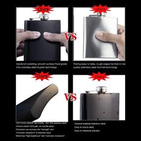 img 1 attached to 🥃 Gennissy 12oz Whiskey Flasks for Men - Premium Stainless Steel Flask Gift Sets for Groomsmen, with Funnel Included