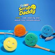 🧽 scrub daddy colors sponge set: flextexture sponge for deep cleaning, multiuse, dishwasher safe - odor resistant, ergonomic, scratch free - 8pc logo