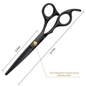 img 3 attached to Professional Barber Hair Shears - Hair Cutting Scissors for Salon, Men, Women, Kids Hairdressing