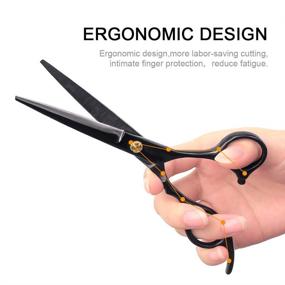 img 1 attached to Professional Barber Hair Shears - Hair Cutting Scissors for Salon, Men, Women, Kids Hairdressing