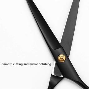 img 2 attached to Professional Barber Hair Shears - Hair Cutting Scissors for Salon, Men, Women, Kids Hairdressing