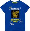 pokemon boys pikachu t shirt blue logo