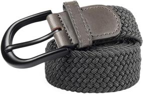 img 3 attached to Braided Stretch Elastic Buckle Leather