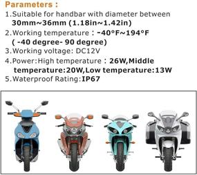 img 1 attached to 🔥 Изтосс 12V Подогреваемые ручки с подогревательной подушкой для универсального мотоцикла ATV с переключателем рулевого колеса - 7/8 дюймов