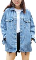 👩 omoone women's oversized denim jacket - trendy fashion apparel for women logo