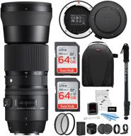 sigma 150-600mm f/5-6.3 contemporary lens for nikon dslr cameras - usb dock, backpack, monopod, sd cards & more - 8 accessories bundle логотип