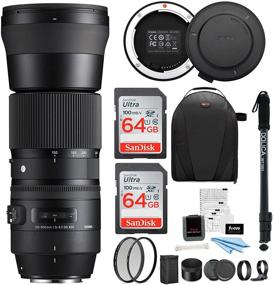 img 4 attached to Sigma 150-600mm f/5-6.3 Contemporary Lens for Nikon DSLR Cameras - USB Dock, Backpack, Monopod, SD Cards & More - 8 Accessories Bundle