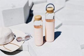 img 2 attached to 🍶 Soma Blush Glass Water Bottle, BPA-Free with Silicone Sleeve, 17oz
