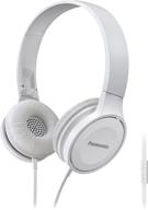 🎧 enhance your audio experience with panasonic rp-hf100m-w on ear stereo headphones: integrated mic, controller, travel-fold design - matte finish in white logo
