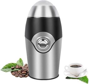 img 4 attached to ☕ Electric Coffee Grinder - Coarse to Fine Grind Settings - Stainless Steel Blade - 200W - Ideal for Coffee Beans, Nuts, Chickpeas, and Spices