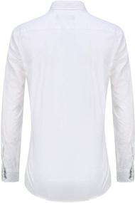 img 3 attached to 💼 Stylish Buttoned Emiqude Cotton Sleeve Men's Shirts for Clothing