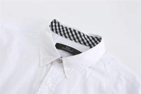 img 2 attached to 💼 Stylish Buttoned Emiqude Cotton Sleeve Men's Shirts for Clothing