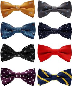 img 4 attached to Stylish and Adjustable Belluno Pre-Tied Bow Ties for Boys - Perfect Children's Accessories!