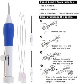 img 1 attached to 🧵 Волшебный набор для шитья иголкой: Ручка для вышивания EUOW Punch Needle Craft Tool