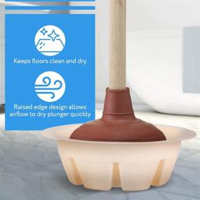 img 3 attached to 🚽 Universal Toilet Plunger Holder Drip Tray Caddy Pack of 3 - Efficiently Organize and Dry All Plungers, Ideal for Kitchens and Bathrooms