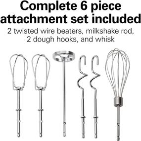 img 3 attached to 🔌 Hamilton Beach Electric Hand Mixer: Snap-On Case, Twisted Beaters, Milkshake Rod, Dough Hook, Whisk, 6-Speed, Black – Ultimate Kitchen Companion