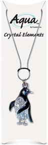 img 2 attached to Puzzled Black Penguin Necklace: Stylish 18 Inch Silver Chain Jewelry with Rhinestone-Studded Pendant for Girls, Teens, and Women's Fashion Neck Accessory: Perfect for Casual and Formal Attire, Ocean Marine Life Theme