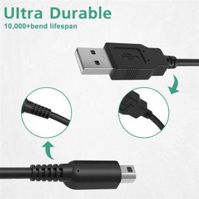 img 3 attached to 🔌 Black USB Charger Cable for Nintendo 3DS XL, New 3DS, 2DS XL, DSi, and more - Power Charging Lead
