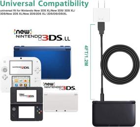 img 2 attached to 🔌 Black USB Charger Cable for Nintendo 3DS XL, New 3DS, 2DS XL, DSi, and more - Power Charging Lead