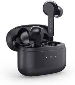 img 4 attached to 🎧 Soundcore Liberty Air True Wireless Earphones - Bluetooth 5, 20 Hour Playtime, Touch Control Earbuds, Graphene Enhanced Sound, Noise Cancelling Microphones, Secure Fit, Black