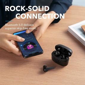 img 1 attached to 🎧 Soundcore Liberty Air True Wireless Earphones - Bluetooth 5, 20 Hour Playtime, Touch Control Earbuds, Graphene Enhanced Sound, Noise Cancelling Microphones, Secure Fit, Black