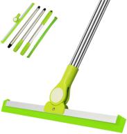 🧹 jinyudome commercial floor squeegee with long handle, 14-inch silicone blade for floor and window cleaning логотип