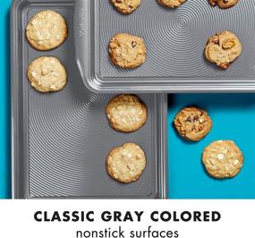 img 1 attached to 🍪 Circulon Nonstick Bakeware Set: 2-Piece Gray Nonstick Cookie Sheet/Baking Sheet Combo