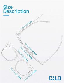img 3 attached to 👓 CNLO Blue Light Blocking Glasses: Enhance Eye Comfort, Large Frame Computer Eyewear, Reduce Eyestrain, UV Clear Lens Eyeglasses, Lightweight & Stylish for Men/Women (Amber Crystal)