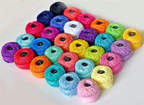 img 3 attached to 🔮 Pack of 30 Size 5 Crochet Thread Pearl Balls: 2-ply Cotton Yarn for Hardanger, Cross Stitch, Needlepoint & Hand Embroidery