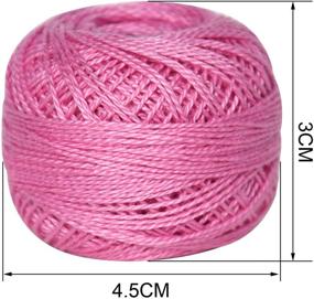 img 1 attached to 🔮 Pack of 30 Size 5 Crochet Thread Pearl Balls: 2-ply Cotton Yarn for Hardanger, Cross Stitch, Needlepoint & Hand Embroidery