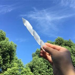 img 1 attached to 🌈 Zenkeeper Selenite Wand - Enhance Reiki Chakra Healing with Natural Spiral Selenite Sticks - Unique Unicorn Wand for Home Decor