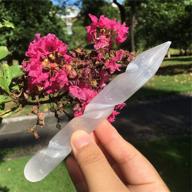 🌈 zenkeeper selenite wand - enhance reiki chakra healing with natural spiral selenite sticks - unique unicorn wand for home decor logo