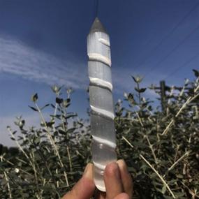 img 3 attached to 🌈 Zenkeeper Selenite Wand - Enhance Reiki Chakra Healing with Natural Spiral Selenite Sticks - Unique Unicorn Wand for Home Decor