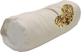 img 4 attached to 🌾 Bean Products Wheatdreamz Neck Roll Organic Millet Pillow - 4" x 12" - Organic Cotton Case - Made in USA