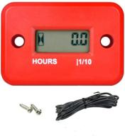 🔴 red waterproof lcd digital inductive hour meter tachometer for marine motorcycle atv snowmobile boat ski dirt bike lawn mower gas engine generator - floor88 logo