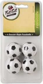 img 1 attached to Enhance Your Game with Fat Cat Foosball/Soccer Game Table 🎮 Soccer Balls: 36 mm Regulation Size Foosballs in Black/White, 4 Pack