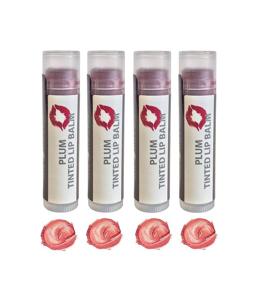 img 3 attached to Sky Organics Tinted Lip Balm: 4 Pack Plum Color - Beeswax, Coconut Oil, Cocoa Butter, Vitamin E - Minty Lip Plumper - Moisturizing Lip Moisturizer for Dry, Chapped Lips - Made in USA